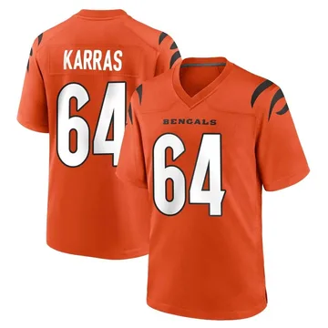 Ted Karras Men's Nike White Cincinnati Bengals Game Custom Jersey Size: 3XL