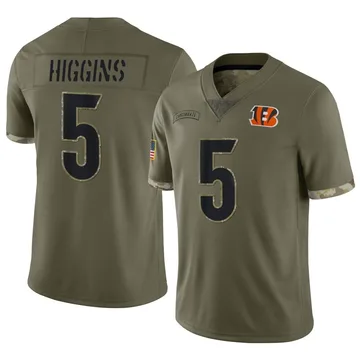 Youth Nike Tee Higgins Gray Cincinnati Bengals Inverted Team Game Jersey