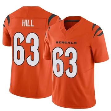 Trey Hill Youth Nike Orange Cincinnati Bengals Alternate Game Custom Jersey Size: Large